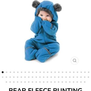 Blue Fleece Bear Bodysuit